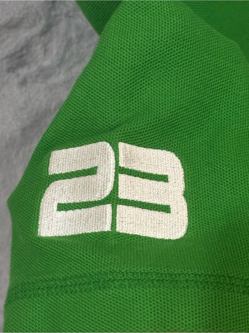Vtg Nike Air Jordan Green Elephant Print Polo Shirt L